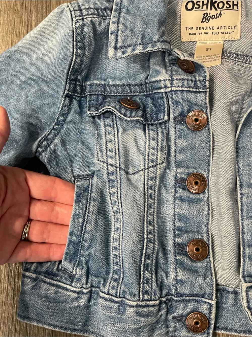 OshKosh B'gosh Light Blue Girl’s Denim Jacket 3T